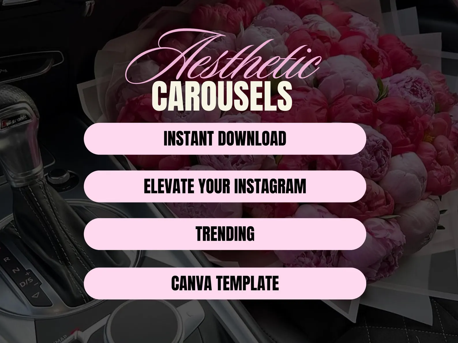 100 Aesthetic Pink Carousel Canva Templates | Resell Rights Included - Image 4