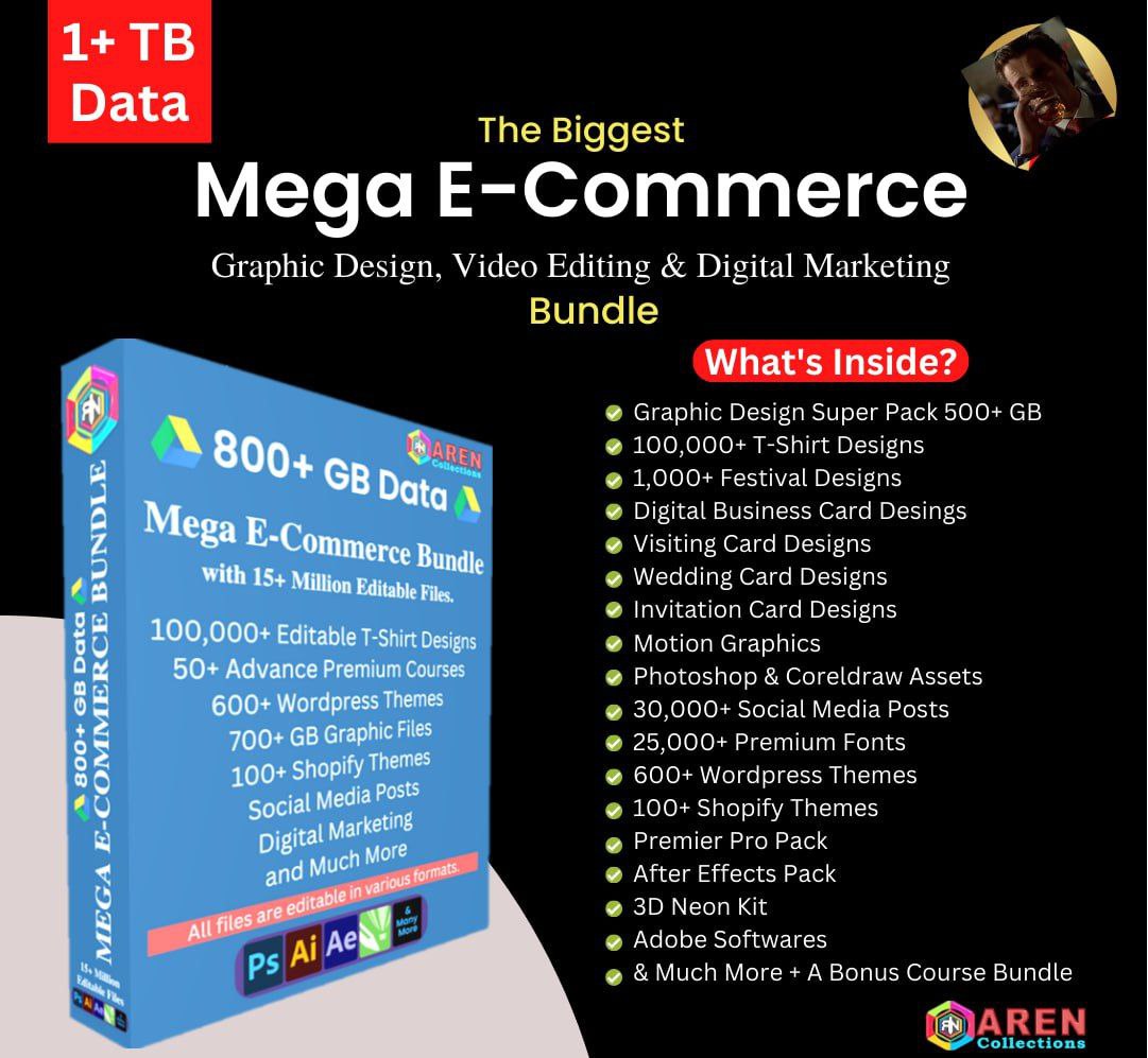 The All-in-One Master Pack for E-Commerce, Graphic Design & Video Marketing