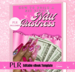 PLR Nail Business Guide | Ready-to-Sell Canva eBook | Passive Income Digital Template