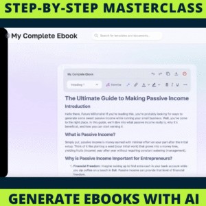 AI-Powered eBook Mastery – Complete Video Course to Create & Launch Your Own eBook Fast