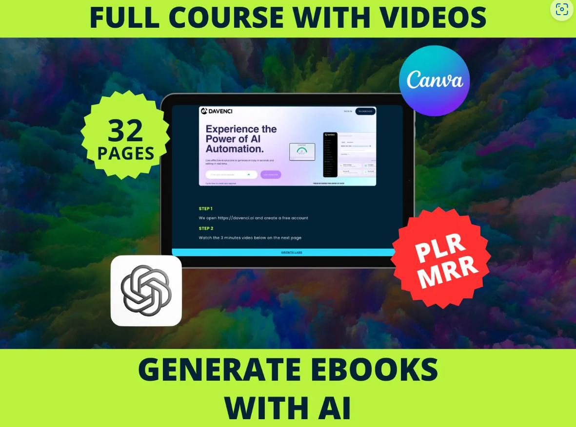 AI-Powered eBook Mastery – Complete Video Course to Create & Launch Your Own eBook Fast