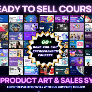 60+ Ready-Made PLR Video Courses for Entrepreneurs | DFY Digital Products & Sales Funnels