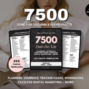 7500+ Ready-to-Use Canva Templates | DFY Digital Bundle 2025-2026 | PLR & MRR Resell Rights