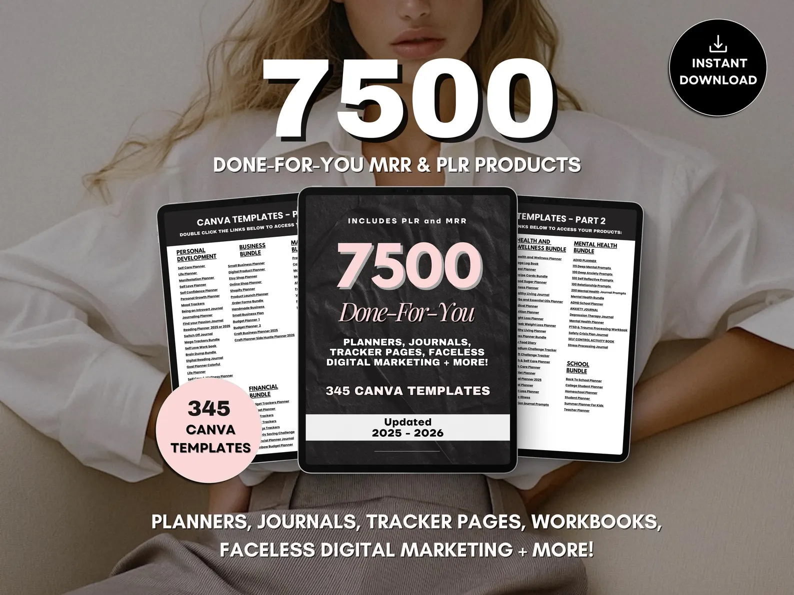7500+ Ready-to-Use Canva Templates | DFY Digital Bundle 2025-2026 | PLR & MRR Resell Rights