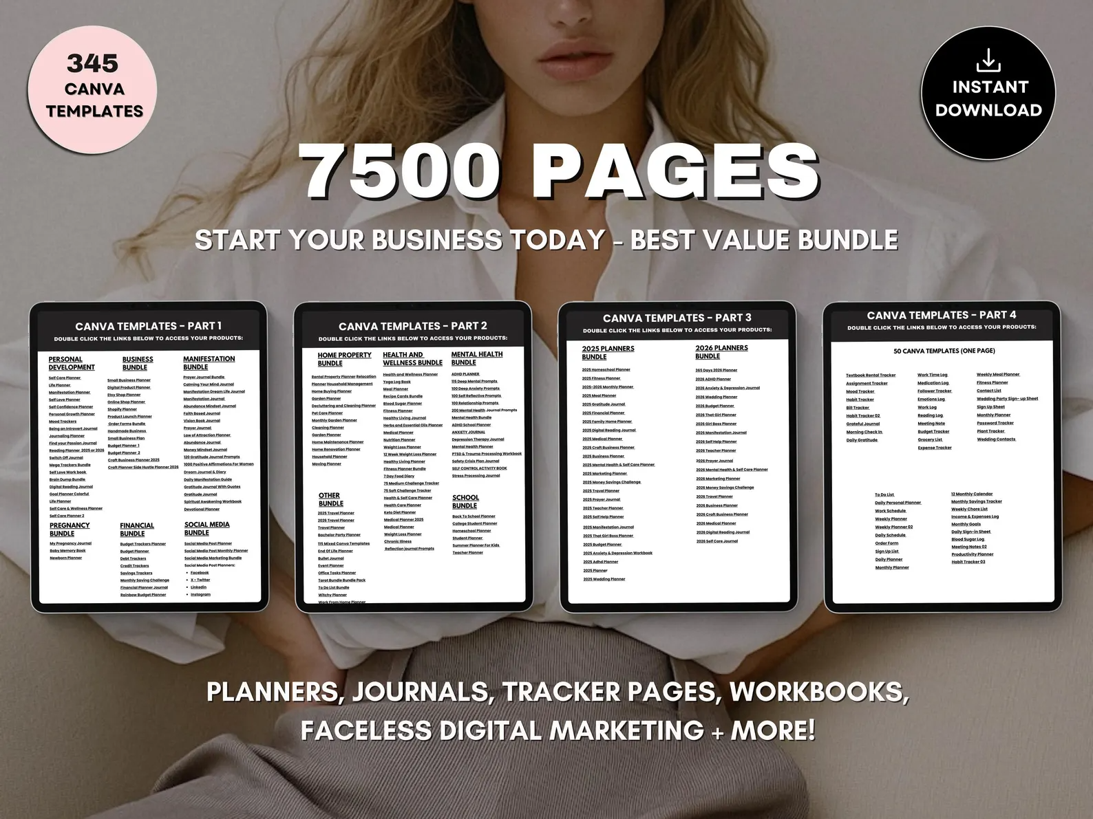 7500+ Ready-to-Use Canva Templates | DFY Digital Bundle 2025-2026 | PLR & MRR Resell Rights - Image 3