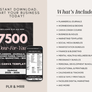 7500+ Ready-to-Use Canva Templates | DFY Digital Bundle 2025-2026 | PLR & MRR Resell Rights