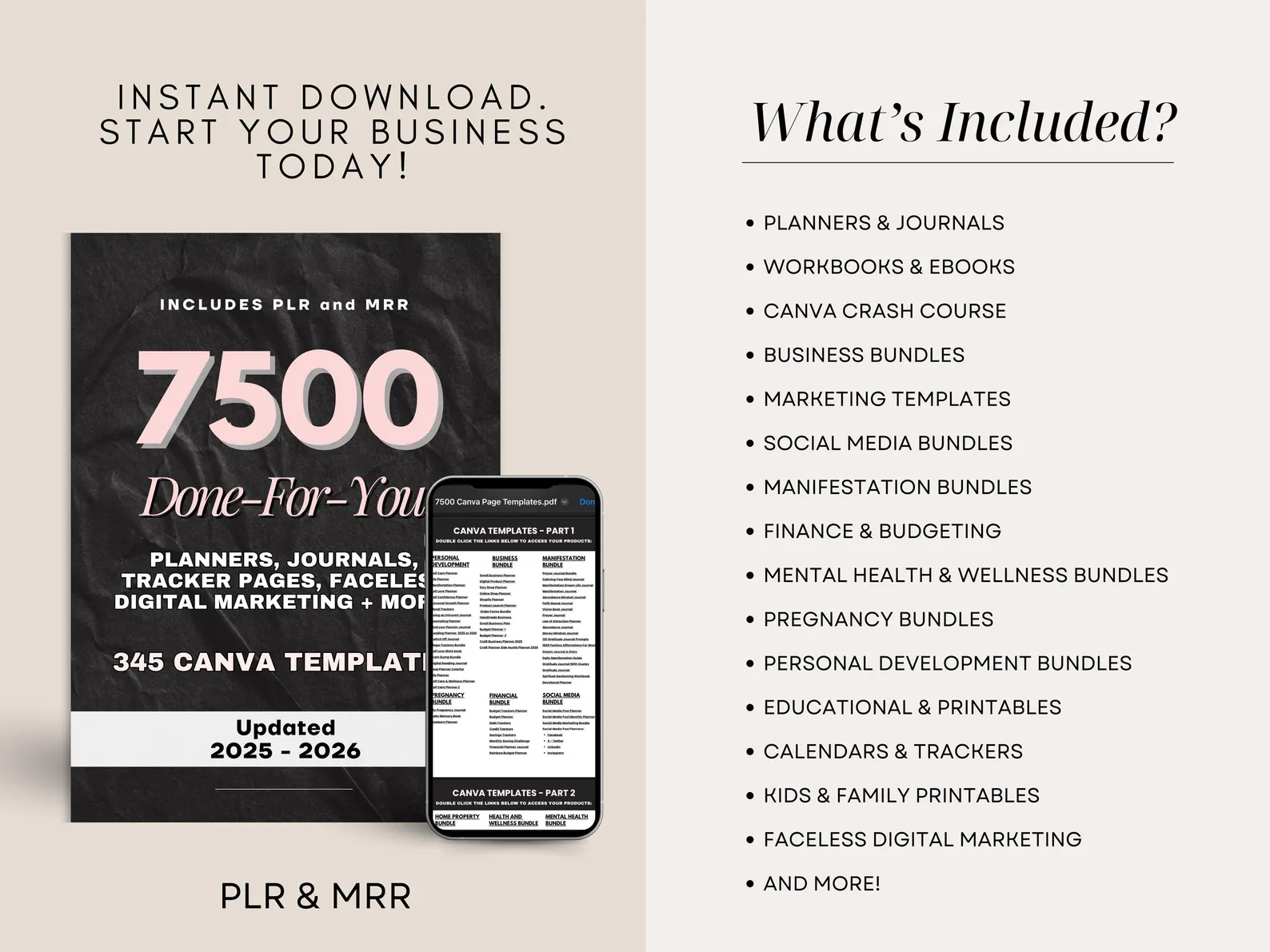 7500+ Ready-to-Use Canva Templates | DFY Digital Bundle 2025-2026 | PLR & MRR Resell Rights - Image 4