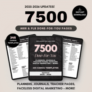 7500+ Ready-to-Use Canva Templates | DFY Digital Bundle 2025-2026 | PLR & MRR Resell Rights