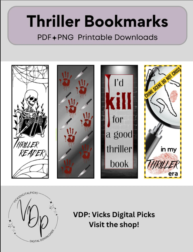 Mind-Bending Thriller Bookmarks | Perfect for Mystery Readers