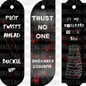 Dark Suspense Bookmark Collection | Printable Thriller Designs