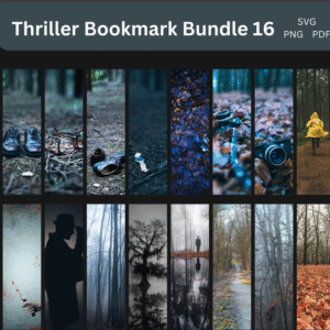 Dark Tales Bookmark Set | Thriller, Horror & Crime Bookmarks | Digital Download for Mystery Lovers