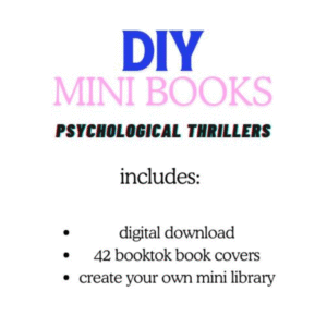 DIY Mini Psychological Thriller Books | Printable PDF Digital Download