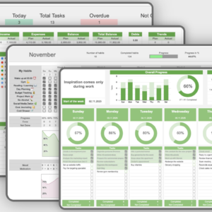 Complete Planner, Habit, Task & Finance Tracker Bundle